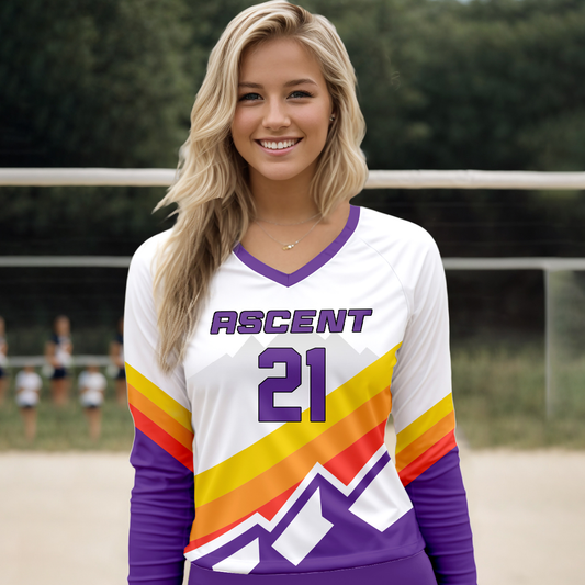 Ascent Custom Volleyball Jersey A comfortable and breathable volleyball jersey designed for teams