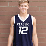 Team basketball jerseys made from sublimated fabric for ultimate performance