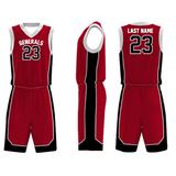 Generals Girls Custom Basketball Jersey A comfortable and stylish girls basketball jersey with custom printing options