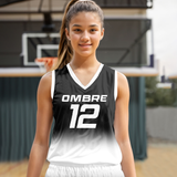 Ombre Girls Custom Basketball Jersey