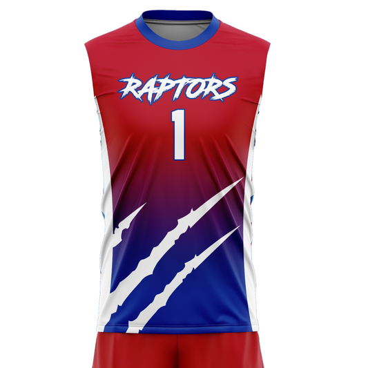 Raptors Boys Custom Volleyball Jersey A stylish and affordable boys volleyball jersey with a personalized fit