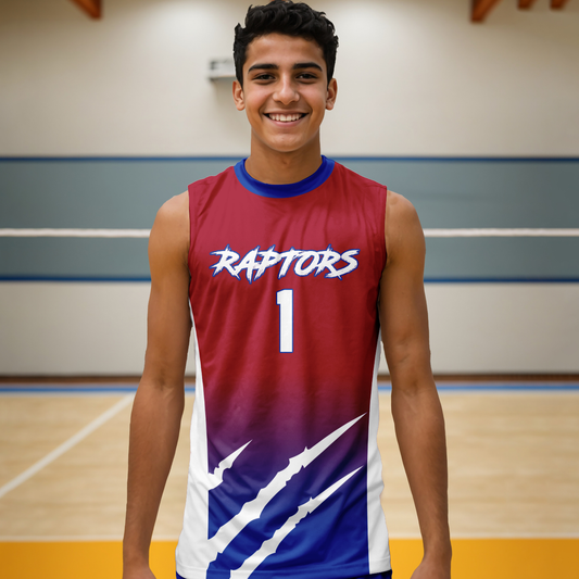 Raptors Boys Custom Volleyball Jersey A high quality and customizable volleyball jersey for top performance