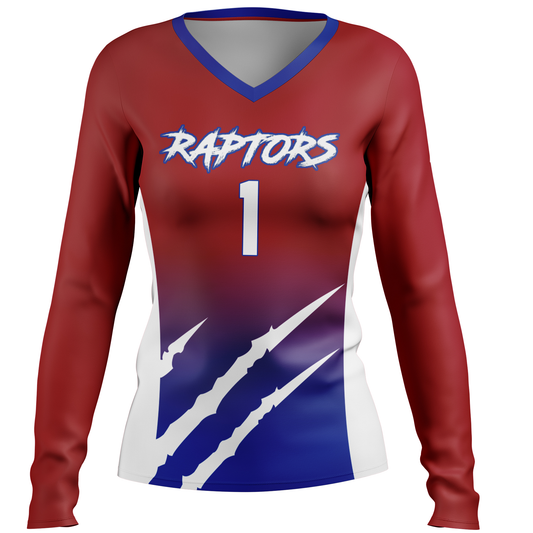 Raptors Custom Volleyball Jersey A customizable and sleek volleyball jersey built for top performance