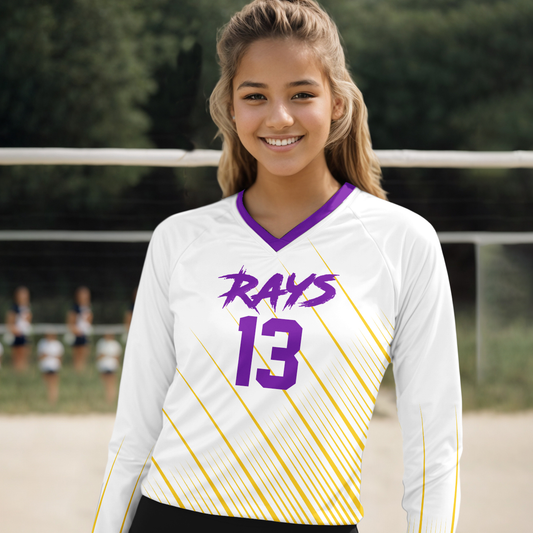 Rays Custom Volleyball Jersey A customizable and breathable jersey perfect for young athletes